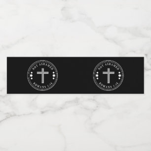 Niet beschaamd voor de Christelijke Bijbelse Verse Waterfles Etiket