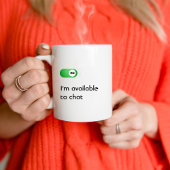 NIET Beschikbaar om te chatten, Grappig, Humor, Gr Koffiemok