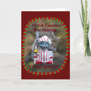 Niet bewoog een Schepsel… JA NET! Feestdagen Kaart