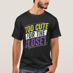 Niet Binair aan Stomme voor de Kast LGBT Enby niet T-shirt