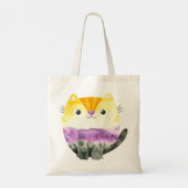 Niet-binair _Cat Design Art Tote Bag (Achterkant)