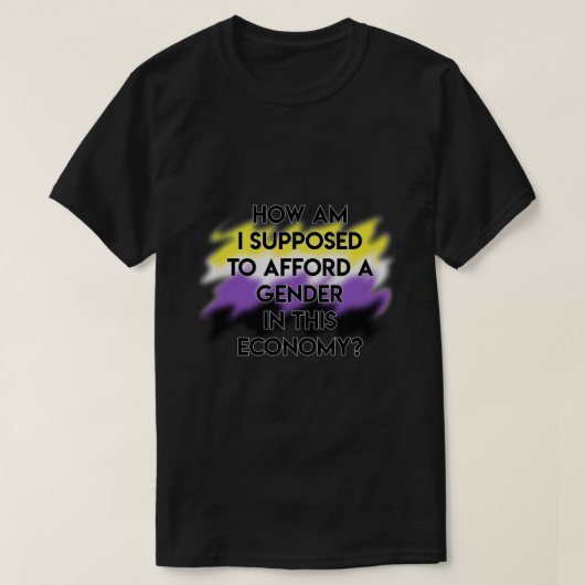 Niet-binaire Pride Betaalbaarheid Essentiële T-shi T-shirt (Design voorkant)