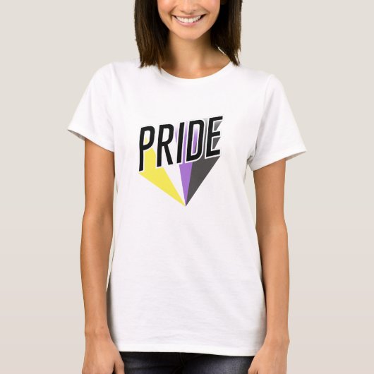 Niet-binaire Pride Burst T-shirt (Voorkant)