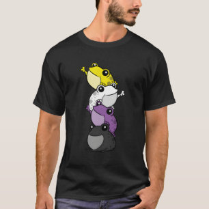 Niet-binaire Pride Frog Nonbinary Pride Cottagecor T-shirt