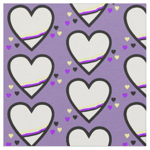 Niet-Binaire Pride Heart Stof
