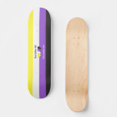 Niet-binaire pride vlag met harten skateboard (Voorkant)