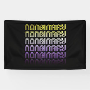 Niet-binaire Retro Pride Spandoek