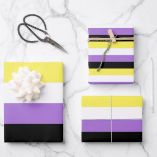 Niet-binaire trotsvlag inpakpapier vel