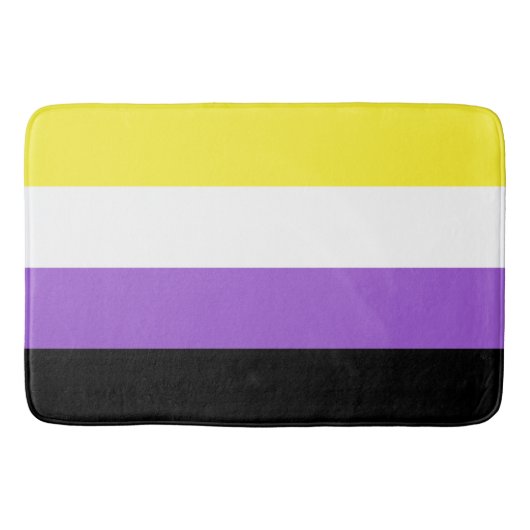 Niet-binaire vlag groot badmat (Voorkant)