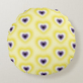 Niet binaire vlag kleuren op een wazig hart rond kussen