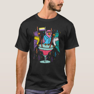 Niet Binaire Vlag Papegaaien Vogels NB Pride Maand T-shirt