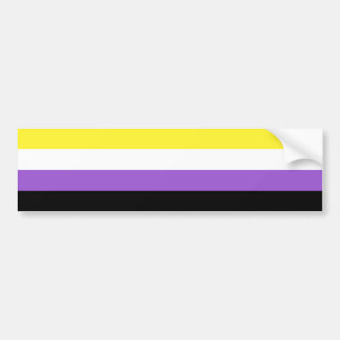 Niet-bindende geprikte vlag bumpersticker