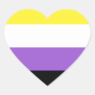Niet-bindende geprikte vlag hart sticker