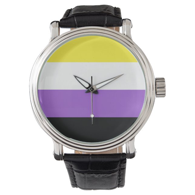 Niet-bindende geprikte vlag horloge (Voorkant)