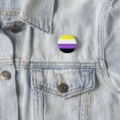 Niet-bindende geprikte vlag ronde button 3,2 cm (In situ)