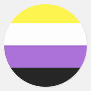 Niet-bindende geprikte vlag ronde sticker