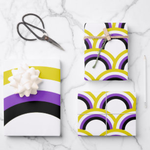 Niet-bindende regenboog niet-bindende geprikte vla inpakpapier vel