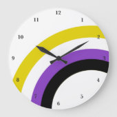 Niet-bindende regenboogpride, gepersonaliseerd grote klok (Voorkant)