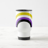 Niet-bindende regenboogpride vlag gepersonaliseerd reisbeker (Center)