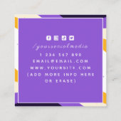 Niet-bindende vlag Pride LGBTQ Sparkle Web Designe Vierkante Visitekaartje (Achterkant)