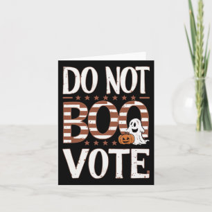 Niet Boo Stem Grappige Halloween Verkiezingen Niet Kaart