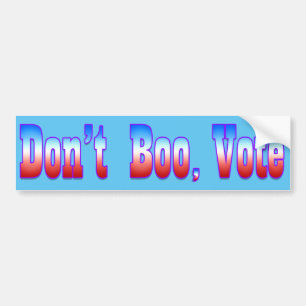 NIET BOO, STEMMING BUMPERSTICKER