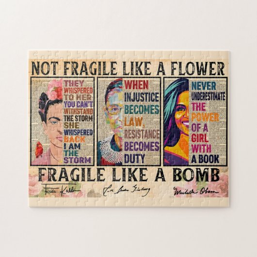 Niet breekbaar als een bloem legpuzzel (Horizontaal)