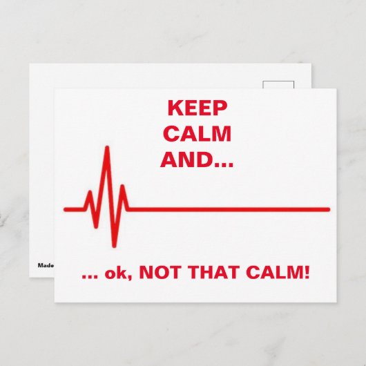Niet dat kalme briefkaart (Voorkant / Achterkant)