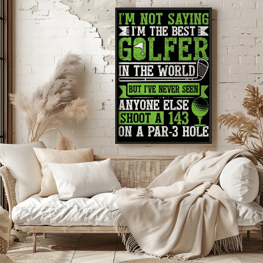 Niet de beste golfer, maar wel uniek poster