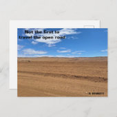 Niet de eerste die de open weg aflegt briefkaart (Voorkant / Achterkant)