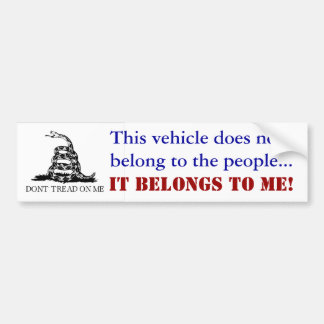 Niet de personenauto bumpersticker