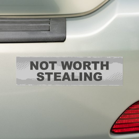 Niet de Ware Stealing Bumpersticker (Op auto)