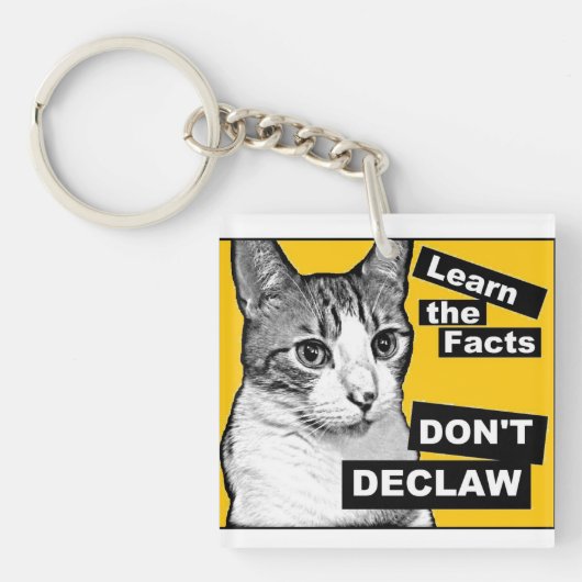 Niet decanteren sleutelhanger (voorkant)