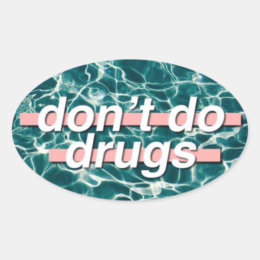 Niet doen Drugs Pop Art Ovale Sticker (Voorkant)