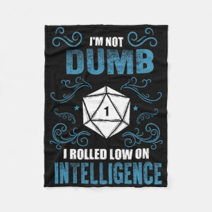 Niet Dom - Laag Intelligente Rpg Tafel Game Rol Fleece Deken