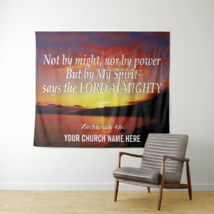 NIET DOOR KRACHT NOCH DOOR MACHT Kerkelijke Muur K Wandkleed