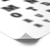 Niet Drink Blurred Sobriety Sober Test Eye Chart Poster (Hoek)