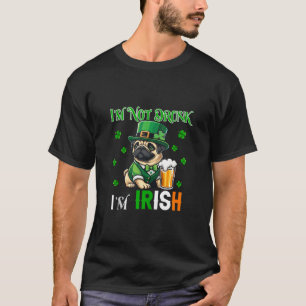 Niet Drink Ik ben Irish Patrick's Day Pug Beer Clo T-shirt