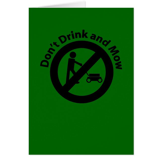 Niet Drinken en Mow (Voorkant)