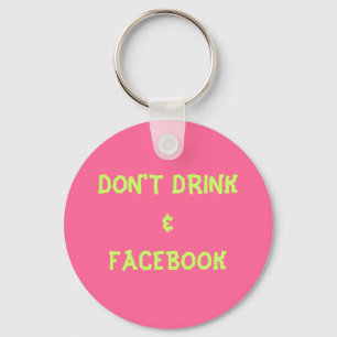 NIET DRINKEN&FACEBOOK SLEUTELHANGER