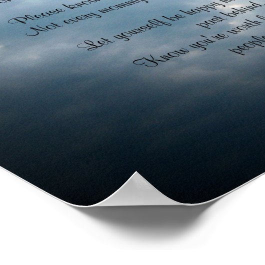 Niet drogen....Poster met poem Poster (Hoek)