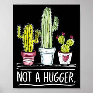 Niet echt een hugger cactus grap poster