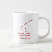 Niet een Grinch gewoon feestelijke uitdagende grap Extra Grote Beker (Rechts)