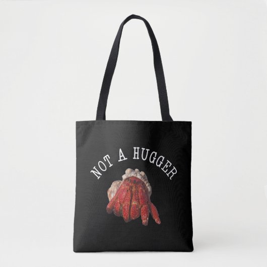 Niet een hugger Funny Hermit Crab Draagtas (Voorkant)