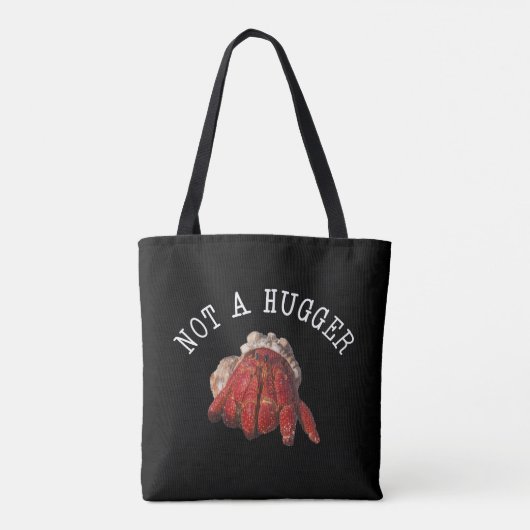 Niet een hugger Funny Hermit Crab Draagtas (Achterkant)