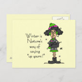 Niet een Ventilator van de Winter Briefkaart (Voorkant / Achterkant)
