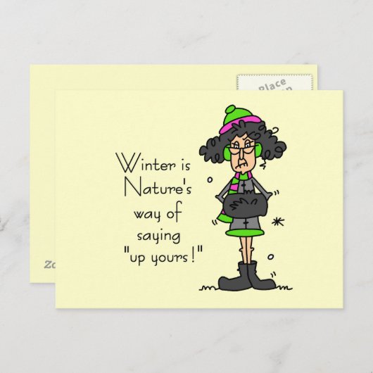 Niet een Ventilator van de Winter Briefkaart (Voorkant / Achterkant)
