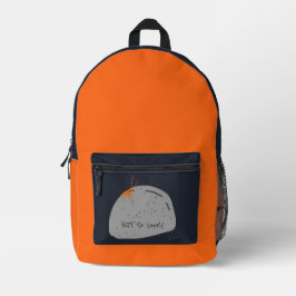 Niet eenzaam - Grappig personage (Sinaasappel) Bedrukte Rugzak