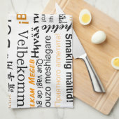 Niet-eetlust in andere talen - oranje theedoek (Quarter Fold)