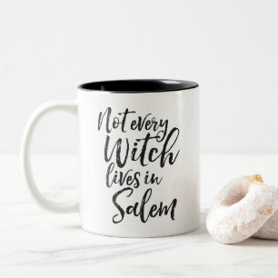 Niet elke getuige leeft in salem Funny Halloween Tweekleurige Koffiemok